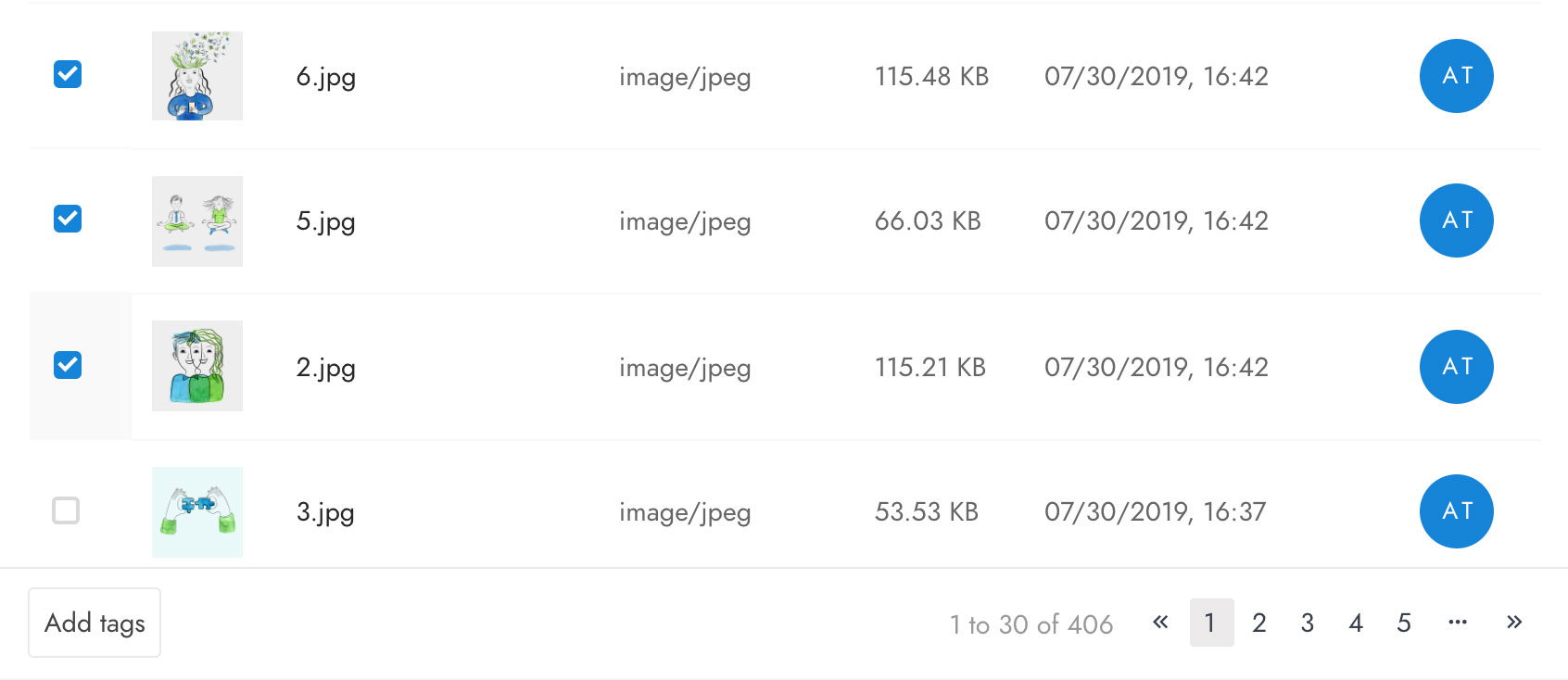 Apply tags to assets to identify them