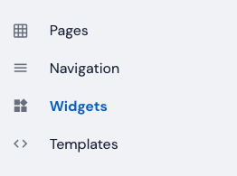 Widgets tab