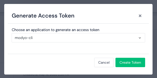 Image showing the Generate Access Token window
